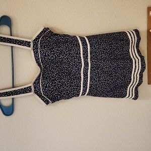 Shore shapes blue polka-dot one piece